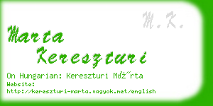 marta kereszturi business card